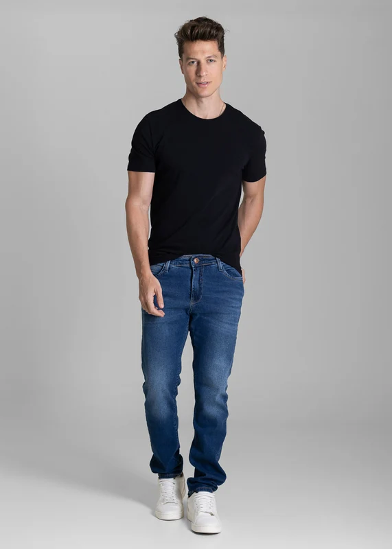 Calça Jeans Sawary Reta - 284069 AZUL AZUL / 46