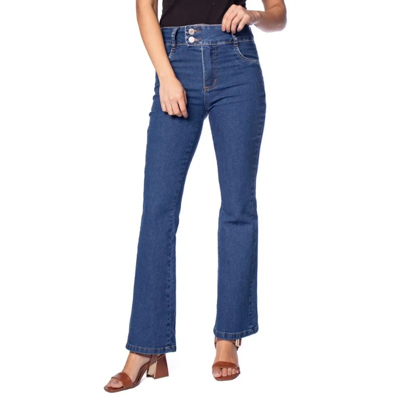 Calça Jeans Feminina Sawary Boot Cut Petit Azul - 38