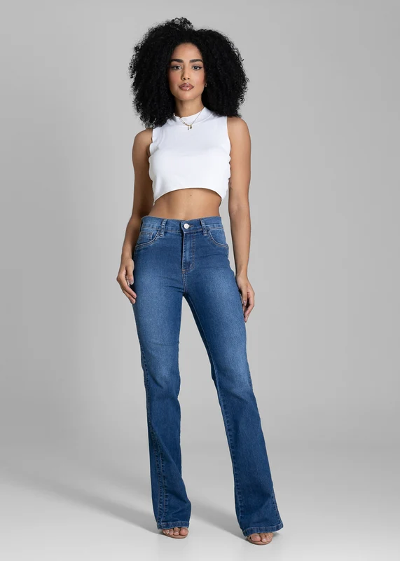 Calça Jeans Sawary Boot Cut - 283653 AZUL AZUL / 36