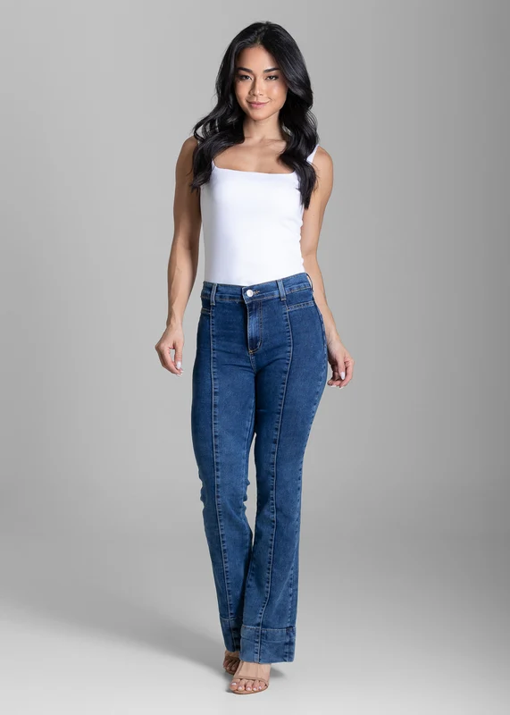 Calça Jeans Sawary Boot Cut - 284059 AZUL AZUL / 46