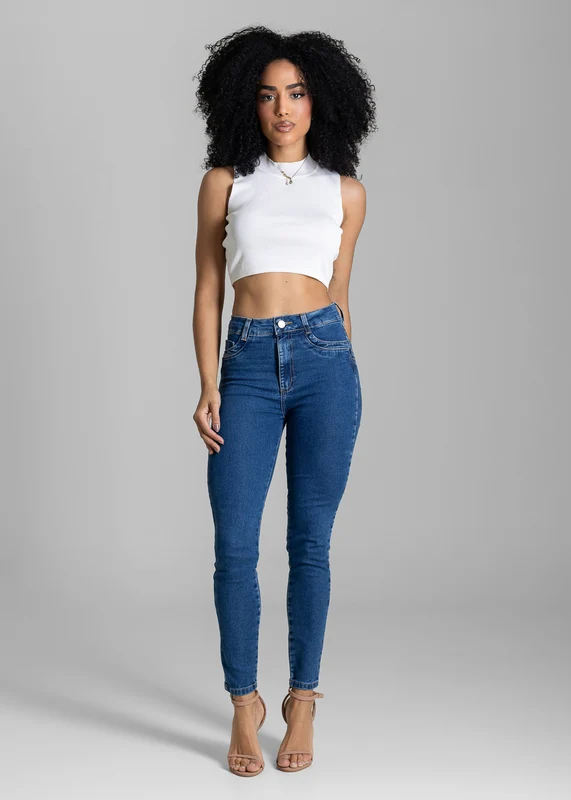 Calça Jeans Sawary Levanta Bumbum - 283693 AZUL AZUL / 38