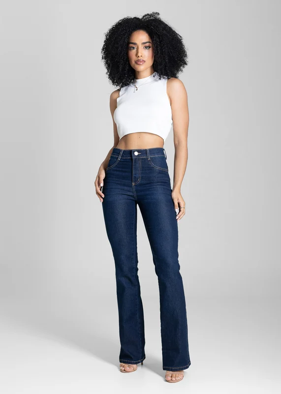 Calça Jeans Sawary Boot Cut - 284122 AZUL AZUL / 44