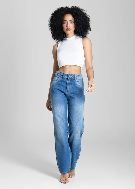 Calça Jeans Sawary Reta - 284138 AZUL AZUL / 36