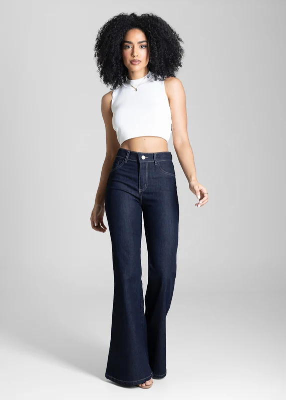 Calça Jeans Sawary Flare - 284441 AZUL AZUL / 42