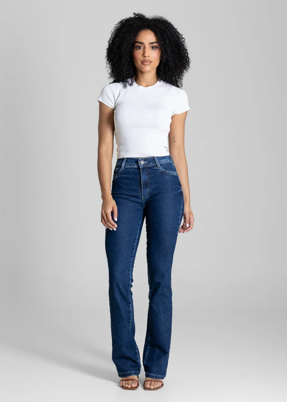 Calça Jeans Sawary Boot Cut - 284352 AZUL AZUL / 36