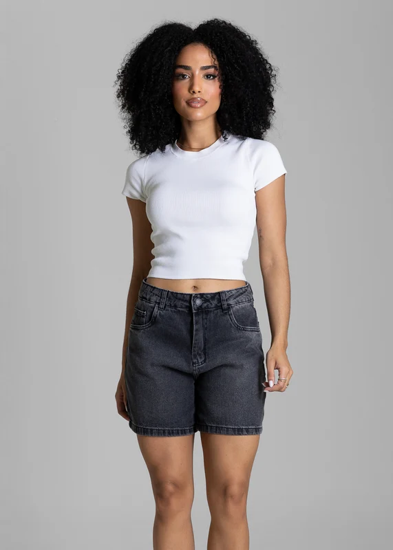 Shorts Jeans Sawary - 284395 PRETO PRETO / 44