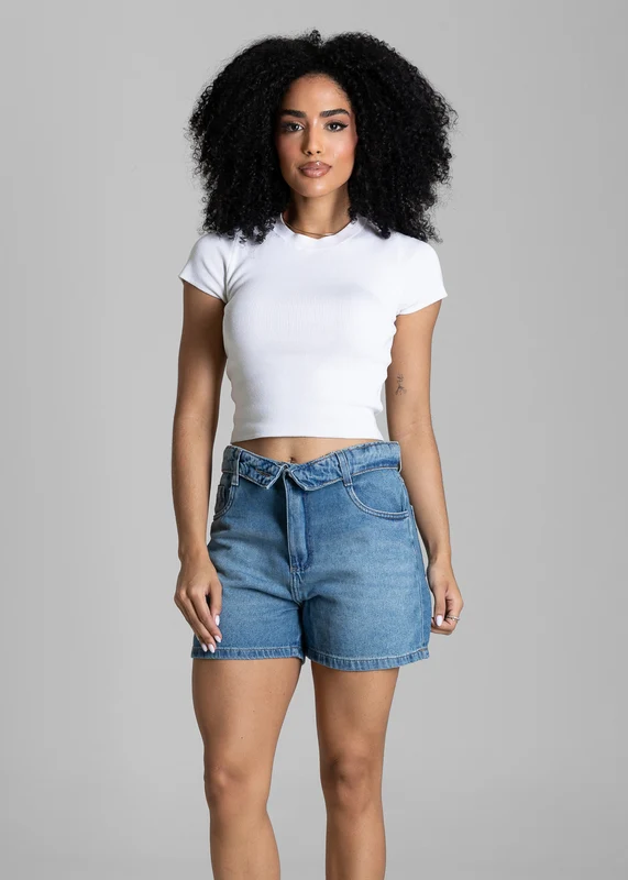 Shorts Jeans Cós Duplo Sawary - 284219 AZUL AZUL / 46