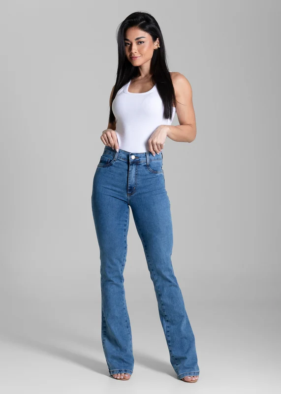 Calça Jeans Sawary Boot Cut - 284492 AZUL AZUL / 38