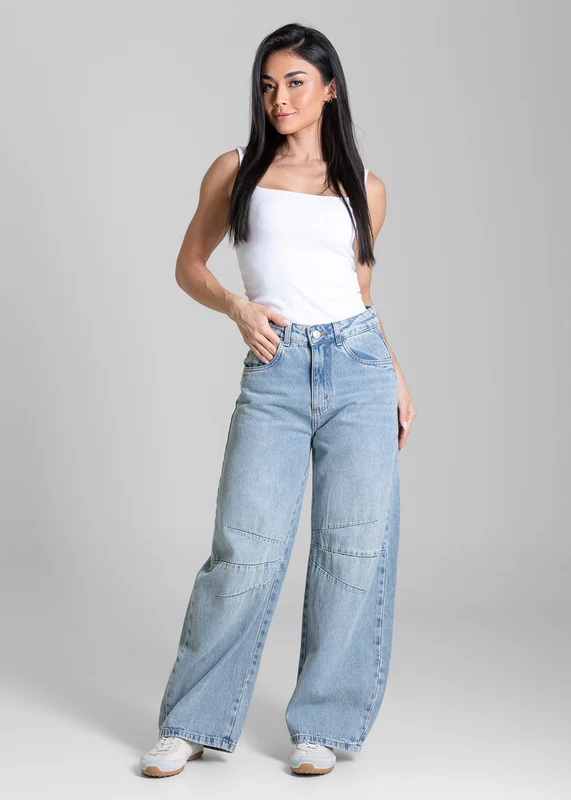 Calça Jeans Sawary Balloon Petit - 283991 AZUL AZUL / 40