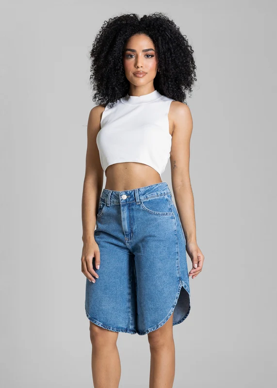 Bermuda Jeans Tulipa Sawary - 284397 AZUL AZUL / 40