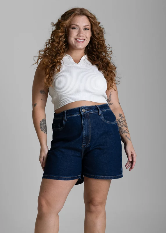 Shorts Jeans Sawary Plus Size - 284239 AZUL AZUL / 50
