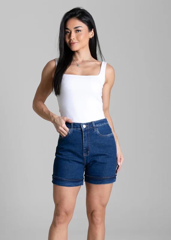 Shorts Jeans Barra Virada Sawary - 284534 AZUL AZUL / 44