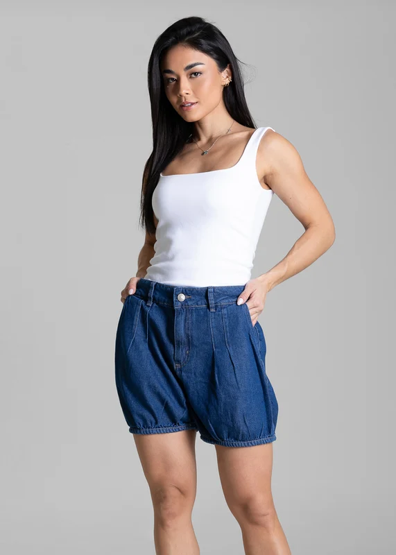 Shorts Jeans Balonê Sawary - 284323 AZUL AZUL / 38