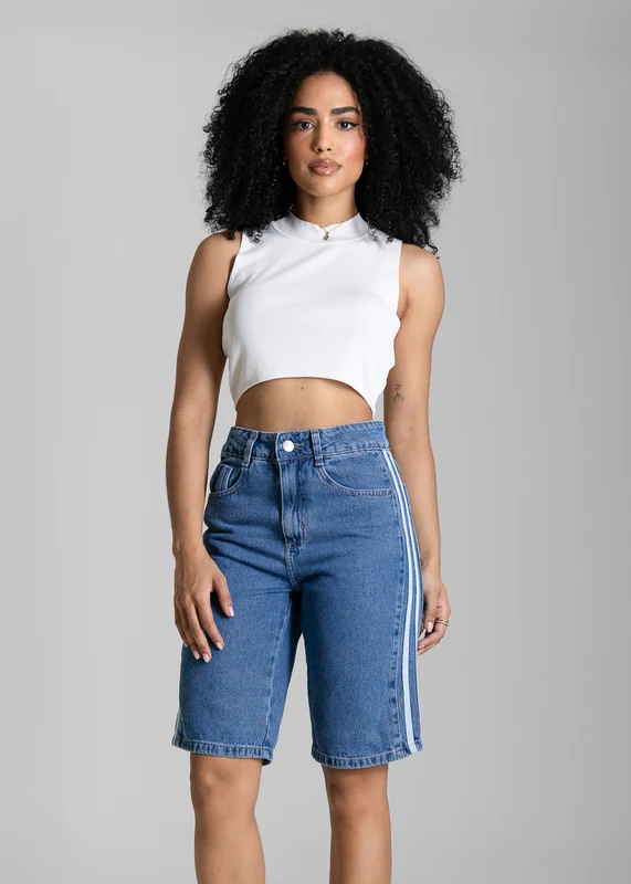 Bermuda Jeans Listras Sawary - 284338 AZUL AZUL / 38
