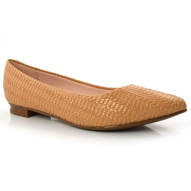 Sapatilha Feminina de Bico Fino Moleca Marrom 5655200-21996 36