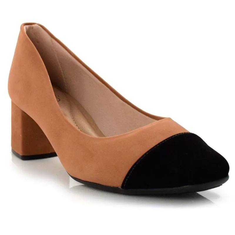 Scarpin Feminino de Salto Bloco Beira Rio Marrom 4270101-14220 38