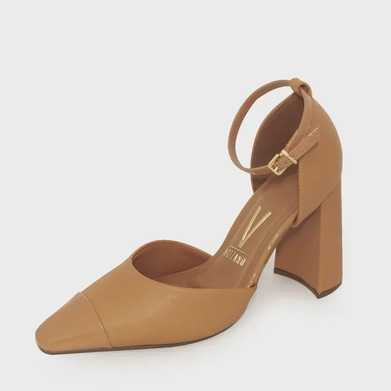 Sapato Feminino Vizzano Salto Alto pelica-verniz