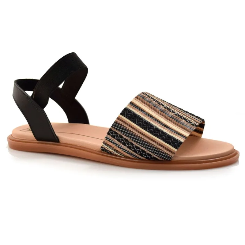 Sandália Flat Feminina Moleca Preto 5450.111.22069 36