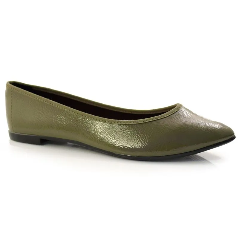 Sapatilha Feminina de Bico Fino Moleca Verde 5727.100.11464 36