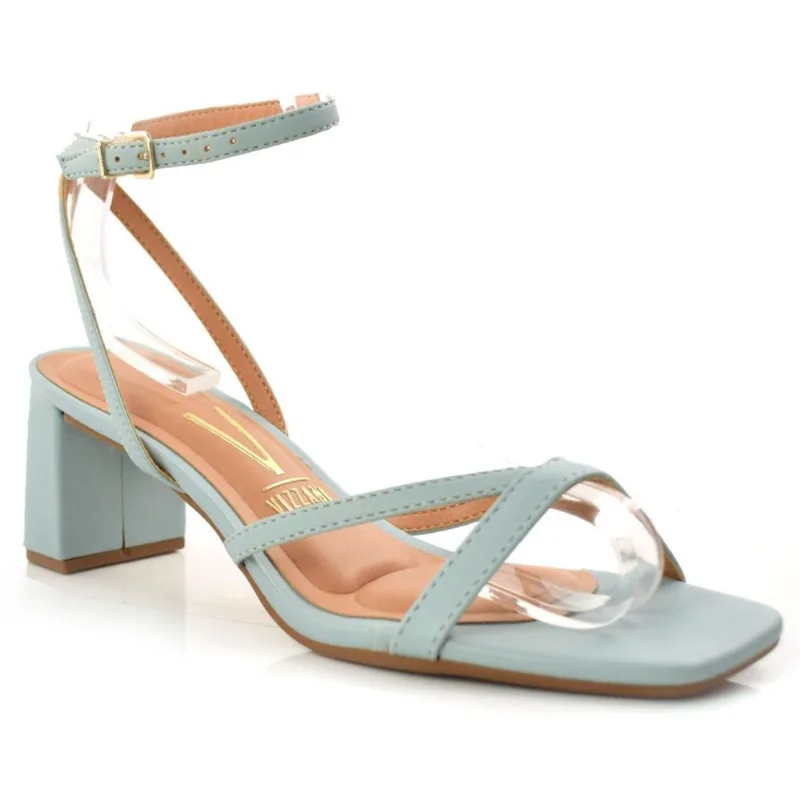 Sandália Feminina de Salto Bloco Vizzano Verde 6430116-7286 34