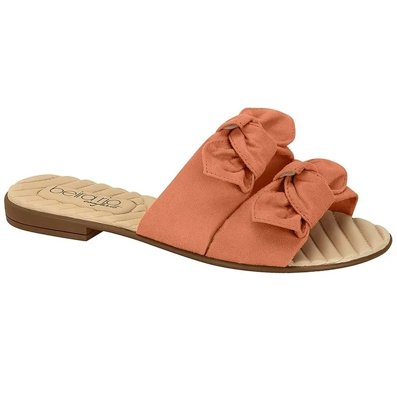 Chinelo Feminino Beira Rio Conforto 8350.229 Slip On Laço Nó
