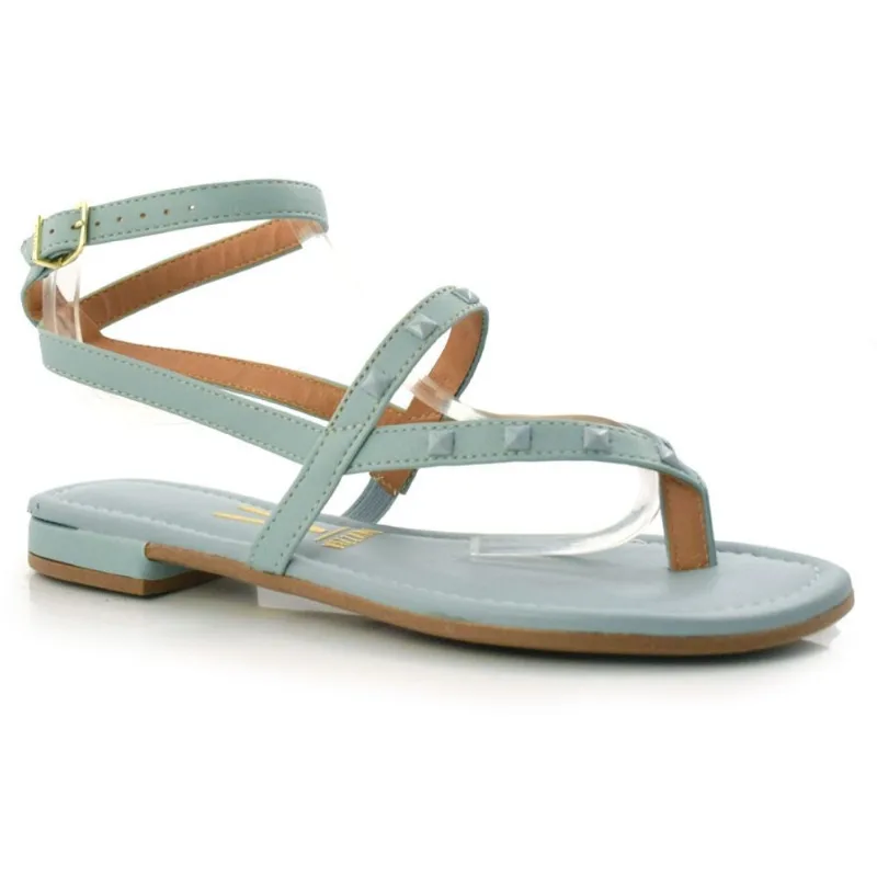 Sandália Rasteira Feminina com Spike Vizzano Verde 6370430-7286 40