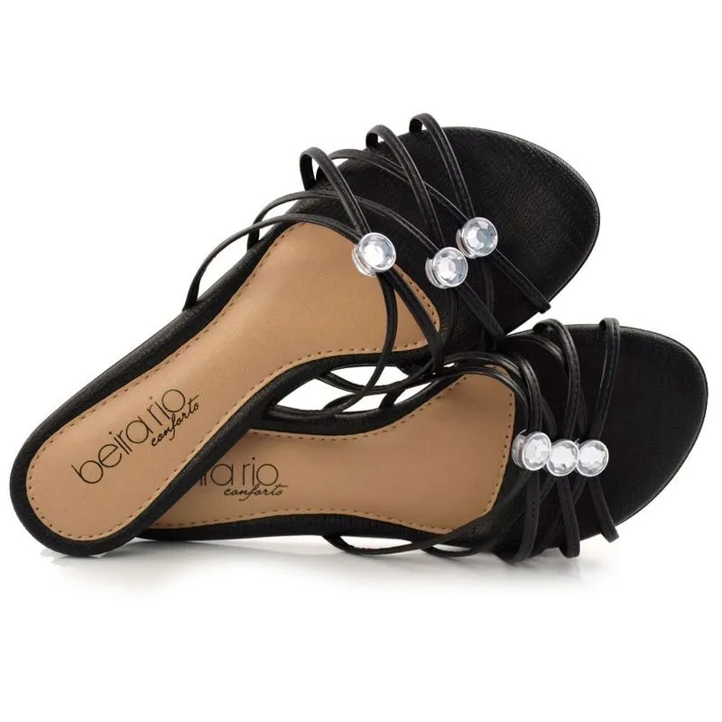 Tamanco Rasteira Feminino Beira Rio Preto 8384233-11059 37