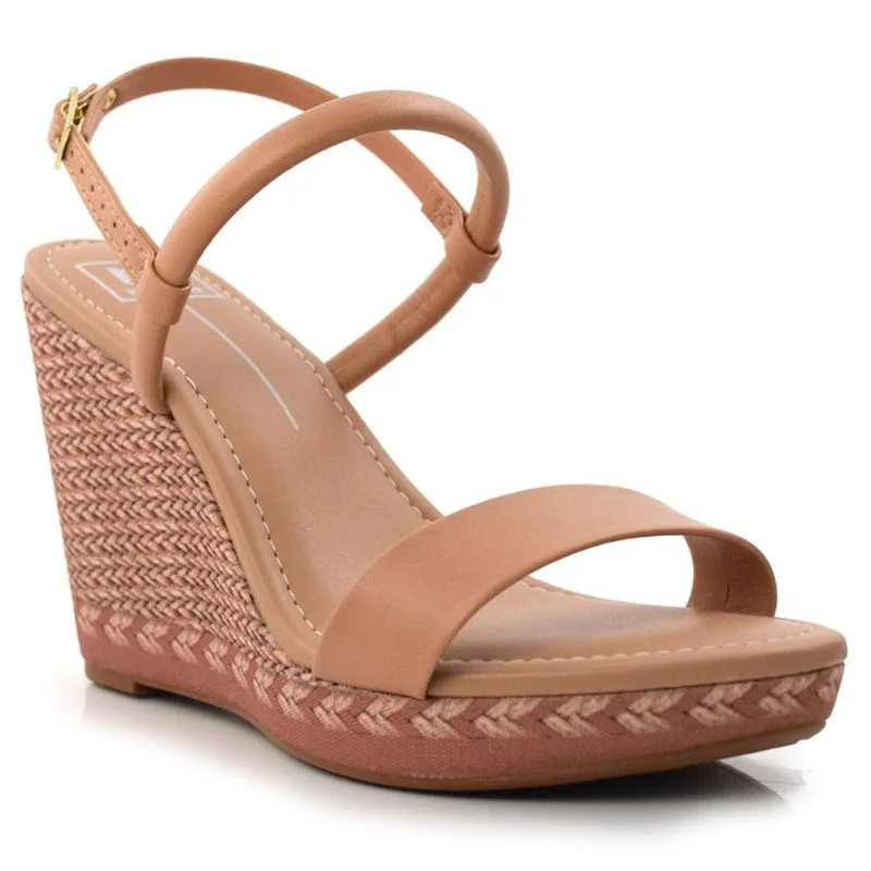 Sandália Anabela Feminina Moleca Marrom 54111032-22488 37