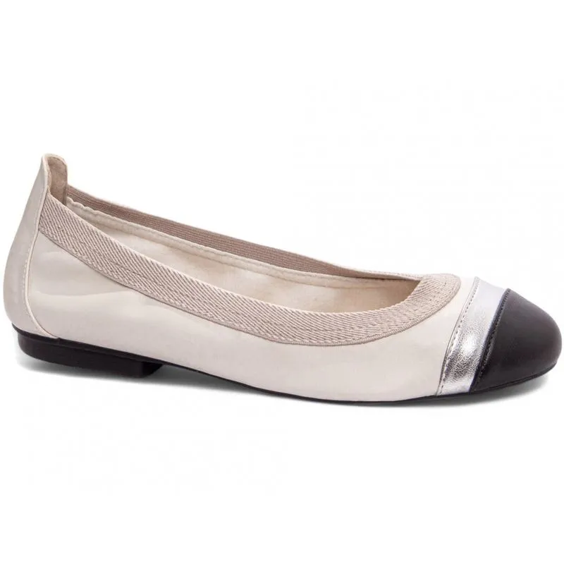 Sapatilha Feminina Maria Mole Bag Shoes Off White Preto