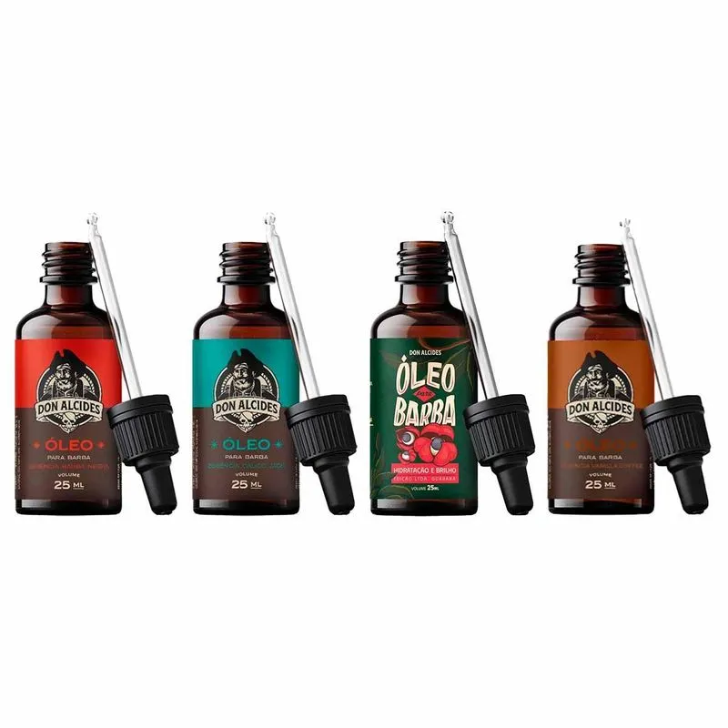 4x Óleo Barba Negra Calico Jack Guaraná E Coffee Don Alcides