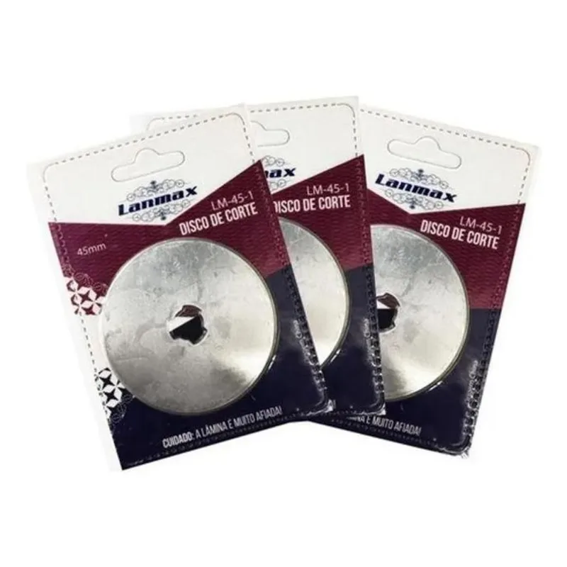 Kit Refil 3 Lâminas Cortador Circular Patchwork Artesanato