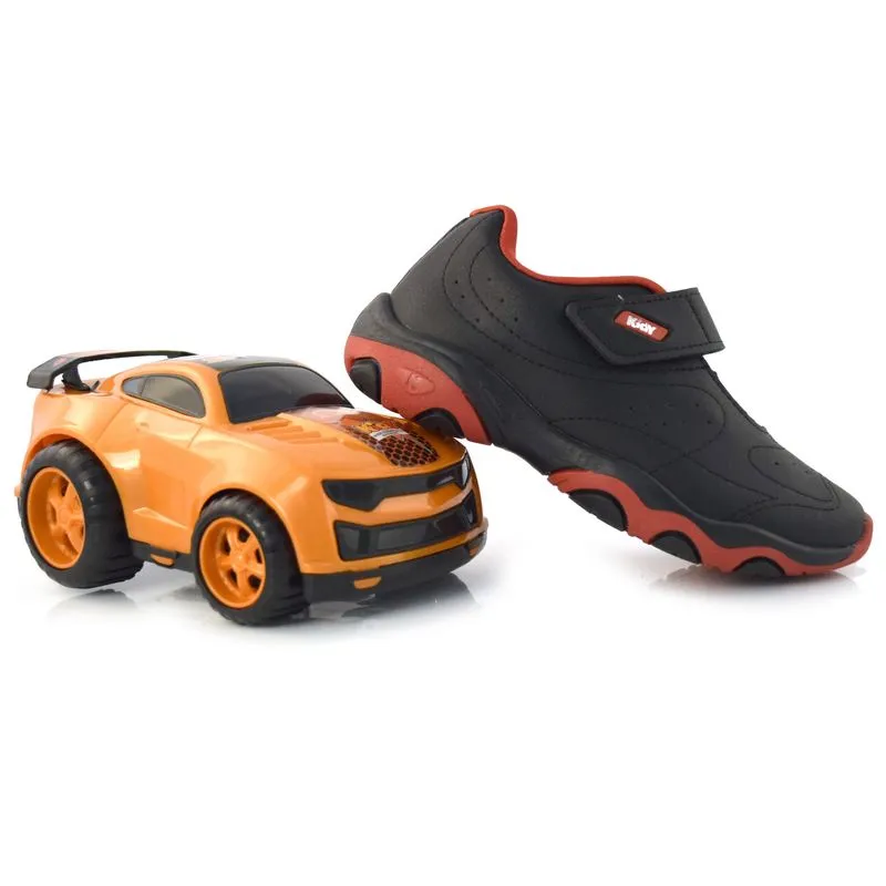 Tênis Infantil Kidy Play com Carrinho Preto 007.0651 28