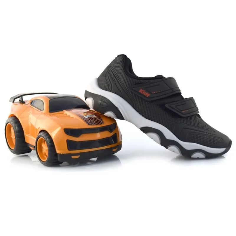 Tênis Infantil Kidy Play com Carrinho Preto 007.0654 32