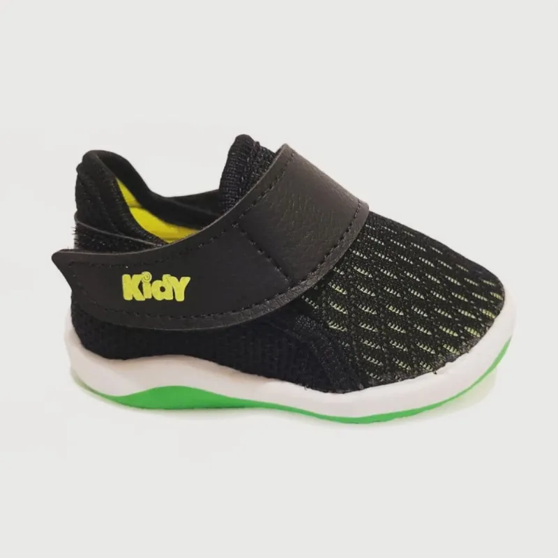 Tênis Kidy Colors Esportivo Infantil Preto Verde