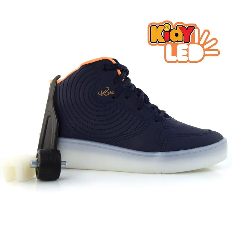 Tênis Infantil de Rodinha + LED Kidy Street Azul 319.0005 33/34