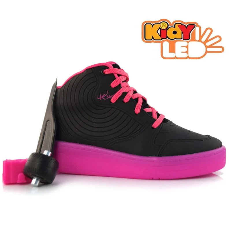 Tênis Infantil de Rodinha + Led Kidy Street Rosa 319.1005 31/32