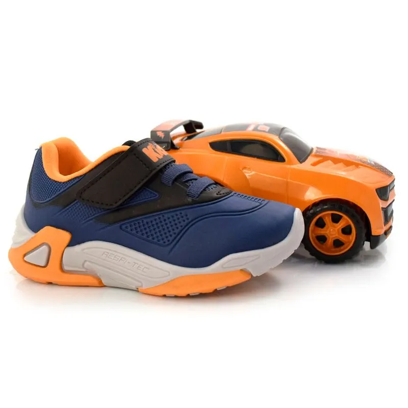 Tênis Infantil Kidy Play + Carro de Corrida Azul 007-0633 30