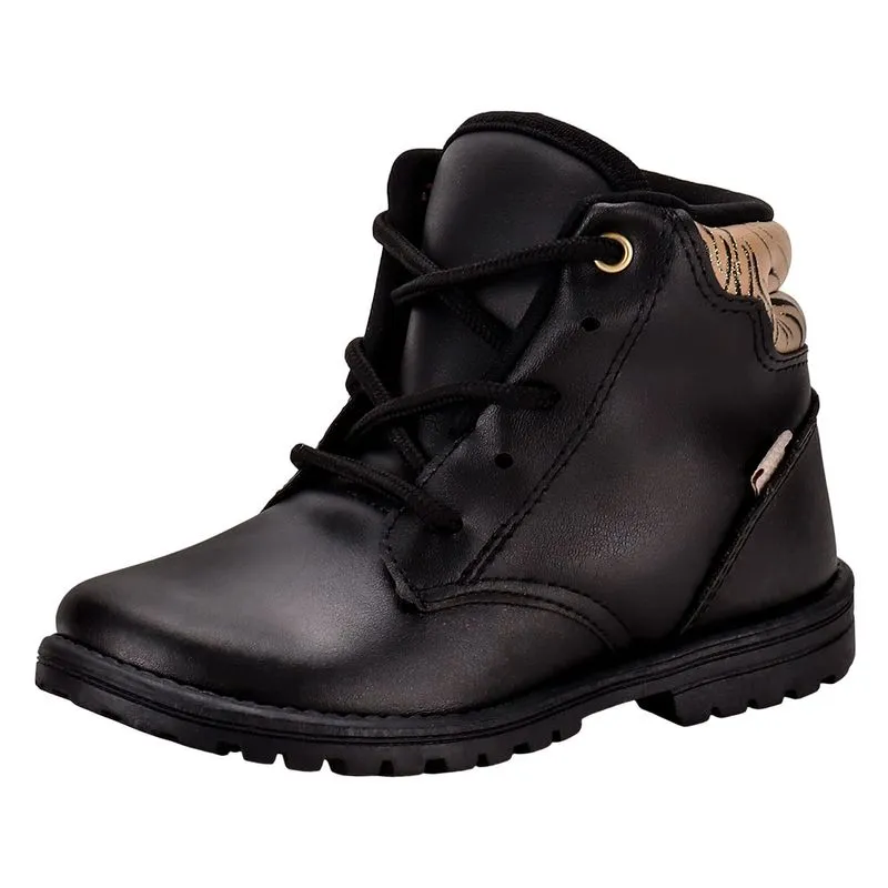 Bota Infantil Coturno Fashion Baby Kidy 0840091 PRETO 25