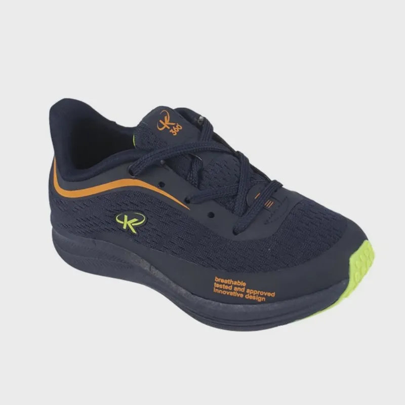 Tênis Kidy Energy Infantil De Cardarço Marinho Laranja