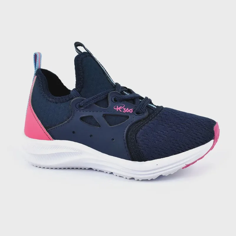 Tênis Kidy Energy Respitec Infantil Cadarço Preto Rosa - KIDY