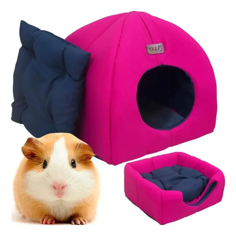 Toca + Almofada Para Chinchila Porquinho Da India Avuk Pet