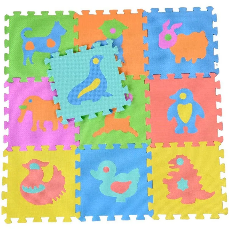 Tapete Tatame Eva Infantil 10 Peças Diverte E Estimula
