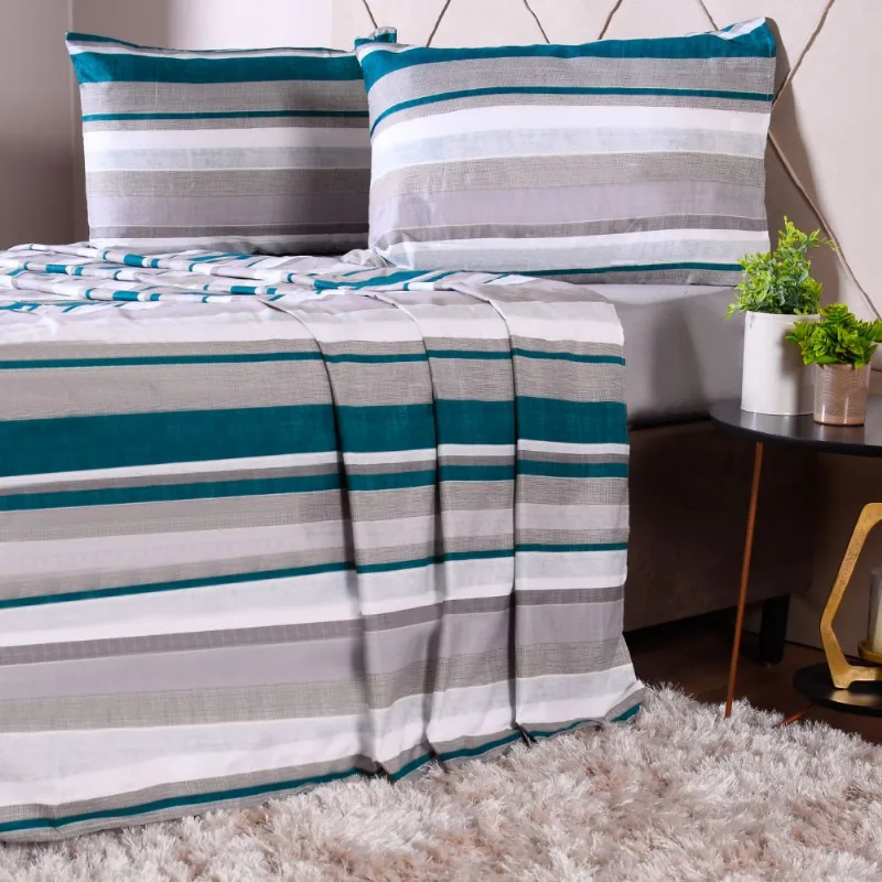 Jogo de Cama Cotton Touch King Casablanca 4Pçs Hiper Têxtil