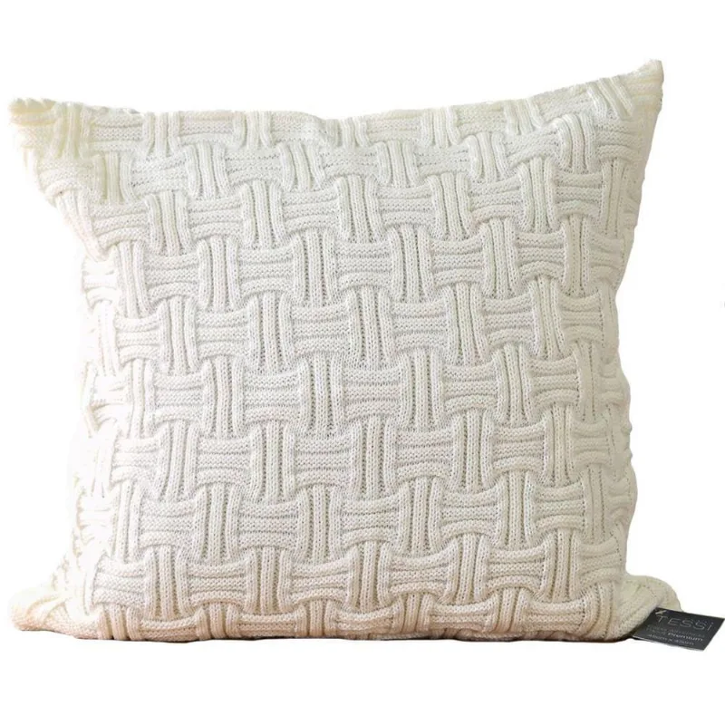 Capa De Almofada Tricot Premium 45X45