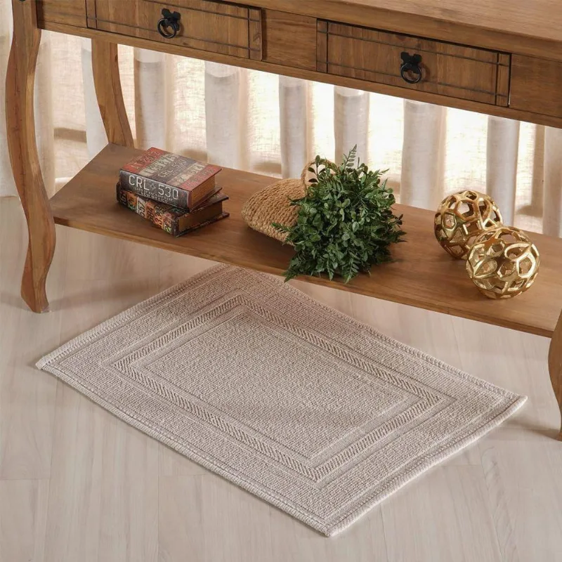Tapete Nobile Jacquard 100% Algodão 1300g/m² 40x60cm Marfim