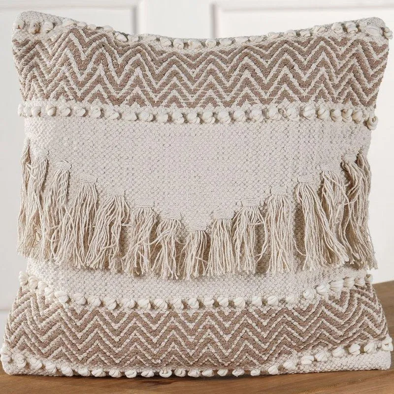 Capa De Almofada Native Decorativa Macramê 45x45cm Adrar