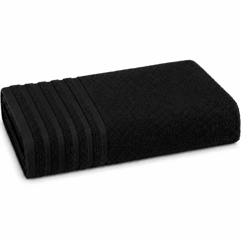 Toalha De Rosto Glamour 100% Algodão 450g/m² 50x80cm Preto