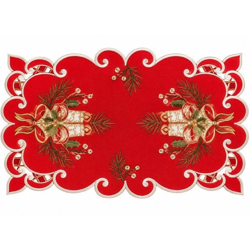 Lugar Americano Natalino Sinos 100% Poliéster 30x45cm Tessi