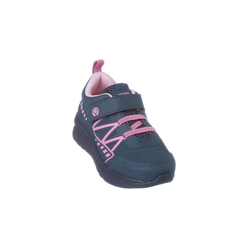 Tênis de Rodinha Infantil Feminino Ortopé Azul Marinho e Rosa