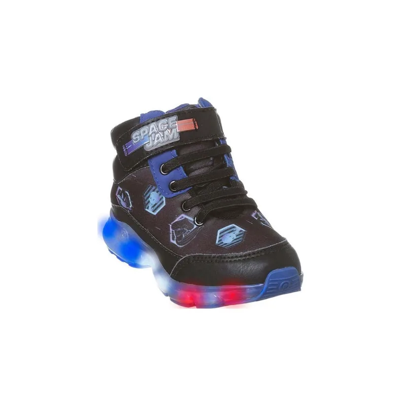 Tênis Led Infantil Masculino Power Light Space Jam Ortopé Preto